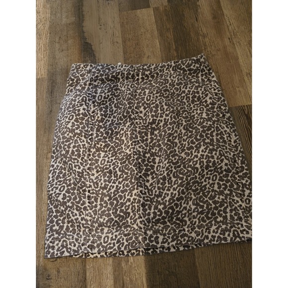 Free People Modern Femme Novelty Animal Leopard Print Mini Skirt 0 Xs - Picture 1 of 6